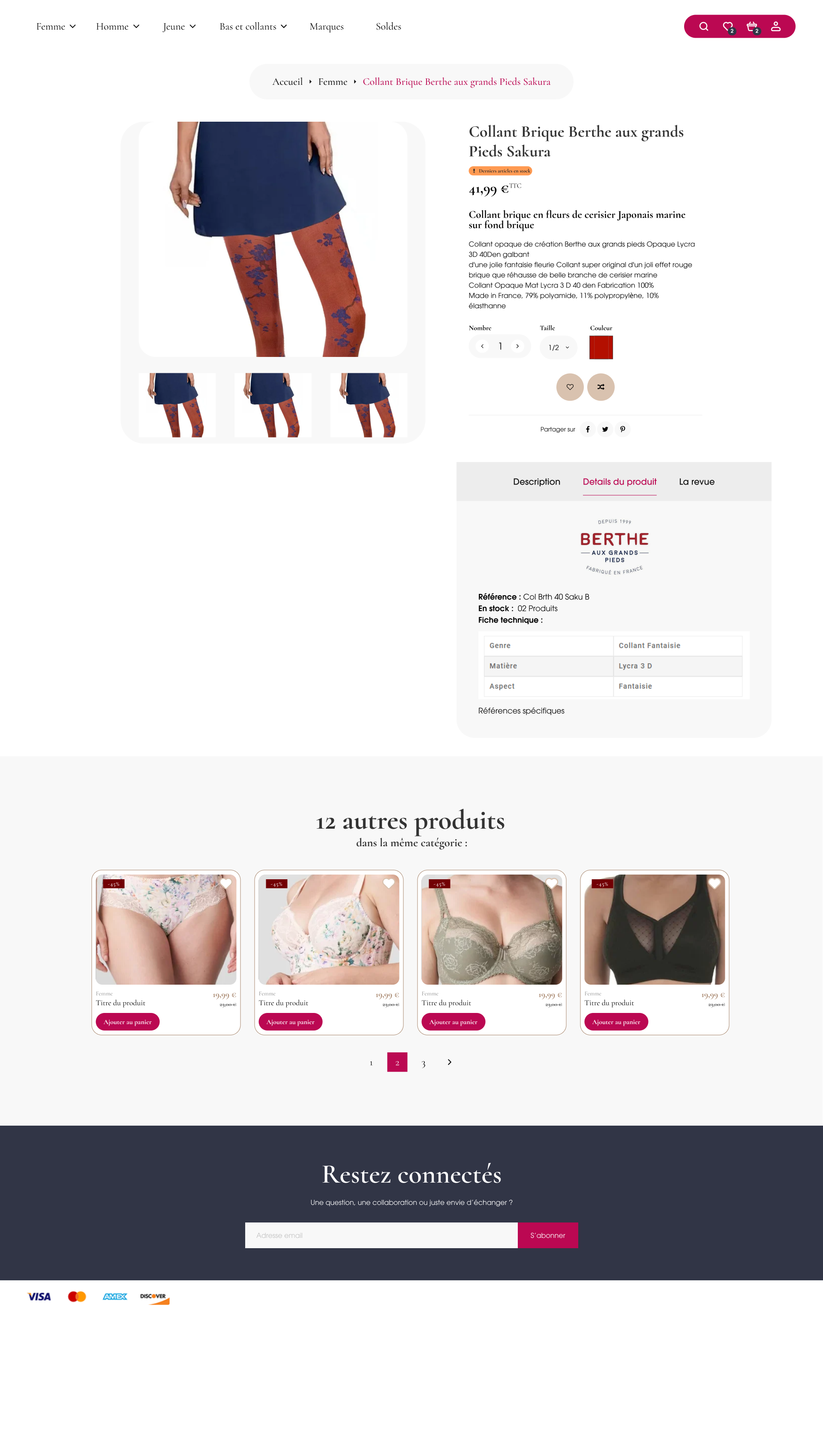 Fiche produit détail