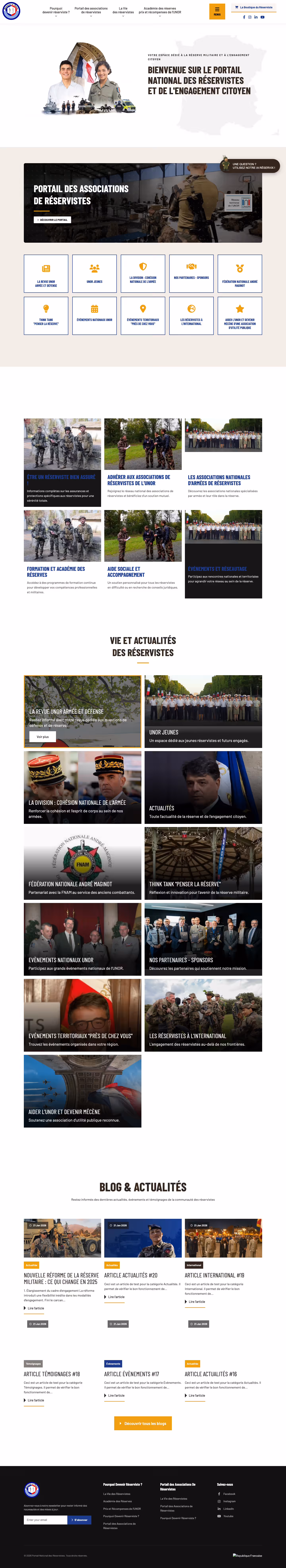 Portail Réservistes desktop